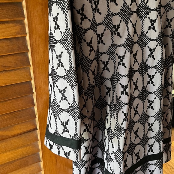 Nanette Lepore Boutique Black and Purple embroidered long jacket - Picture 3 of 7